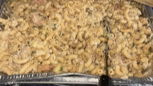 Pan of macaroni and cheese